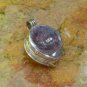 Sterling Silver Bali Keepsake Pendant, Locket Pendant w Stone LP-239-KA