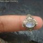 Silver and Rainbow Moonstone Locket Ring LR-705-KT