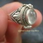 Silver and Rainbow Moonstone Locket Ring LR-705-KT
