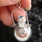 Sterling Silver Blue Topaz Perfume Bottle Pendant PP-132-KA