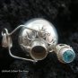 Sterling Silver Blue Topaz Perfume Bottle Pendant PP-132-KA