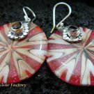 925 Silver Garnet & Shell Earrings ER-544-KT