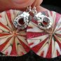 925 Silver Garnet & Shell Earrings ER-544-KT