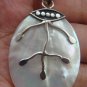 Sterling Silver White Shell Pendant SSP-153-PS