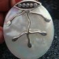 Sterling Silver White Shell Pendant SSP-153-PS