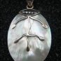 Sterling Silver White Shell Pendant SSP-153-PS