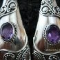 Large Silver Amethyst Bali Design Earrings ER-423-KT