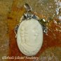 Sterling Silver and Peridot Lady Cameo Pendant BP-175-KT