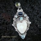 Sterling Silver & Mixed Gems Goddess Pendant GDP-868-PS
