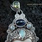 Sterling Silver & Mixed Gems Goddess Pendant GDP-868-PS