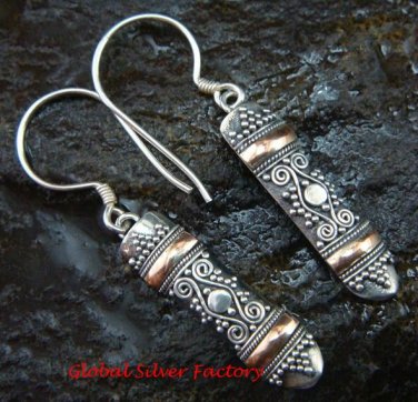 925 Silver & 22kt Gold Plated Earrings GPE-116-KT
