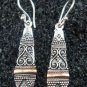 Sterling Silver Two Tones Traditional Bali Earrings GPE-121-KT