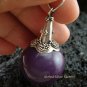 925 Silver Purple Chime Ball Pendant CH-116-KA