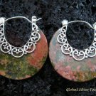925 Silver & Round Ocean Jasper Earrings ER-555-KT