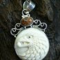 Sterling Silver Animal Totem Eagle Animal Cameo Pendant with Jasper BP-187-KT