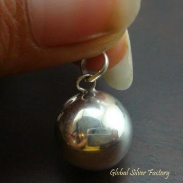 Sterling Silver 14mm Smooth Chime Ball Pendant CH-285-KT