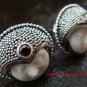 Sterling Silver Garnet Goddess Stud Earrings GDE-1098-PS