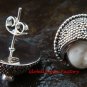 Sterling Silver Garnet Goddess Stud Earrings GDE-1098-PS