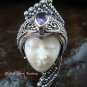 Sterling Silver Amethyst Goddess Cocktail Ring GDR-1102-PS