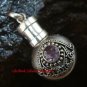 New Model 925 Silver Bali Ornate Cremation Pendant w/Amethyst PP-383-KT