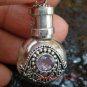 New Model 925 Silver Bali Ornate Cremation Pendant w/Amethyst PP-383-KT