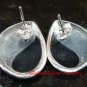 Sterling Silver Leaf Design Paua Shell Earrings ER-659-PS