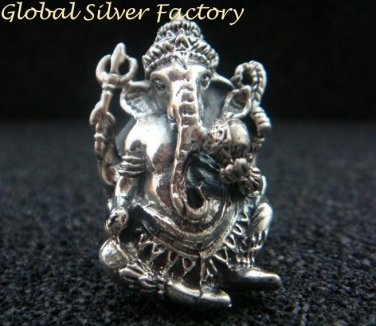 Chunky 925 Sterling Silver Hindu Elephant Ganesh Ring SR-187-PS