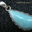 Sterling Silver Genuine Larimar Pendant SP-727-KT