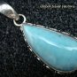 Sterling Silver Genuine Larimar Pendant SP-727-KT