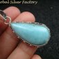 Sterling Silver Genuine Larimar Pendant SP-727-KT