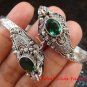 Sterling Silver Green Quartz Snake Bangle SBB-226-KT