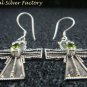 Sterling Silver Peridot Cross Earrings ER-726-KA