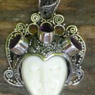 Silver and Amethyst Gemstone Goddess Pendant GDP-1247-KT