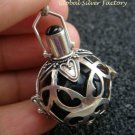 22mm 925 Silver Harmony Ball/ Pregnancy Ball Pendant w/ Gem HB-373-KT