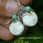 Silver and Turquoise Naya Goddess Earrings GDE-1236-KT