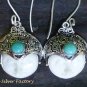 Silver and Turquoise Naya Goddess Earrings GDE-1236-KT