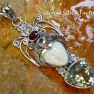 Silver and Green Quartz Goddess Pendant GDP-1257-PS