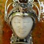 Silver and Green Quartz Goddess Pendant GDP-1257-PS