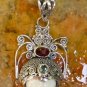 Silver and Green Quartz Goddess Pendant GDP-1257-PS
