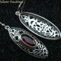 Sterling Silver & Garnet Bali Designer Earrings ER-755-KT