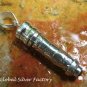 Sterling Silver and Garnet Cobblestone Design Perfume Pendant PP-461-KA