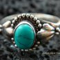Sterling Silver Turquoise Gemstone Ring RI-278-KT