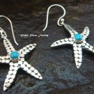 925 Silver Turquoise Starfish Earrings ER-564-NY