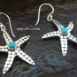 925 Silver Turquoise Starfish Earrings ER-564-NY