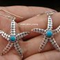 925 Silver Turquoise Starfish Earrings ER-564-NY