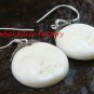 Handmade 925 Silver Moon Face Carved Ox Bone Earrings GDE-1154-KA