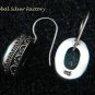 Sterling Silver & Oval Turquoise Bali Earrings ER-684-KT