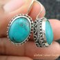 Sterling Silver & Oval Turquoise Bali Earrings ER-684-KT