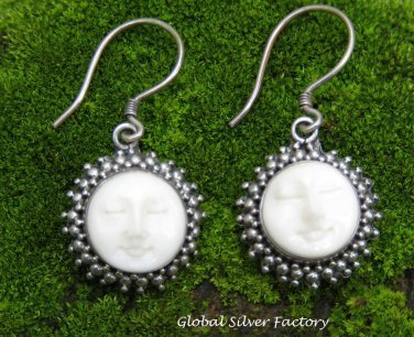 Carved Goddess Face Earrings GDE-1314-NY