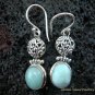 925 Silver Bali Design Larimar Earrings ER-490-NY